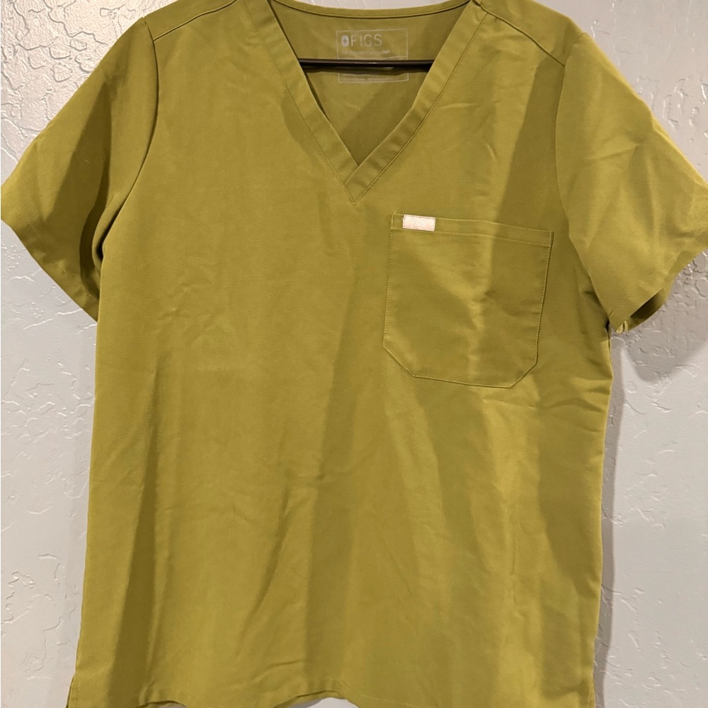 Olive Fig Scrub Top